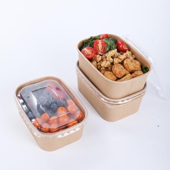 Custom Printing Microwaveable Lunch Box Take Away Biodegradable Paper Food Container  Disposable Eco Friendly Salad Bowl with Lid - China Salad Bowl, Lunch Box